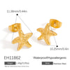 Stainless Steel Animal And Zodiac Shape Electroplated Earrings