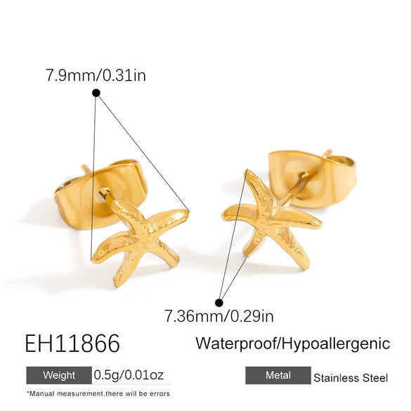 Stainless Steel Animal And Zodiac Shape Electroplated Earrings