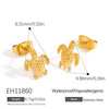 Stainless Steel Animal And Zodiac Shape Electroplated Earrings
