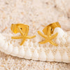 Stainless Steel Animal And Zodiac Shape Electroplated Earrings