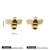 Stainless Steel Animal Bee Hummingbird Fish Dripping Oil Cartoon Style Diy Craft Supplies Pendant For Earrings Bracelet Necklace