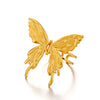 Stainless Steel Animal Butterfly Ring For Women With Electroplating