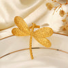 Stainless Steel Animal Dragonfly Ring Electroplated Simple Style For Women