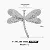 Stainless Steel Animal Dragonfly Ring Electroplated Simple Style For Women