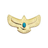 Stainless Steel Animal Eagle Open Ring With Flying Bird Wings Electroplated