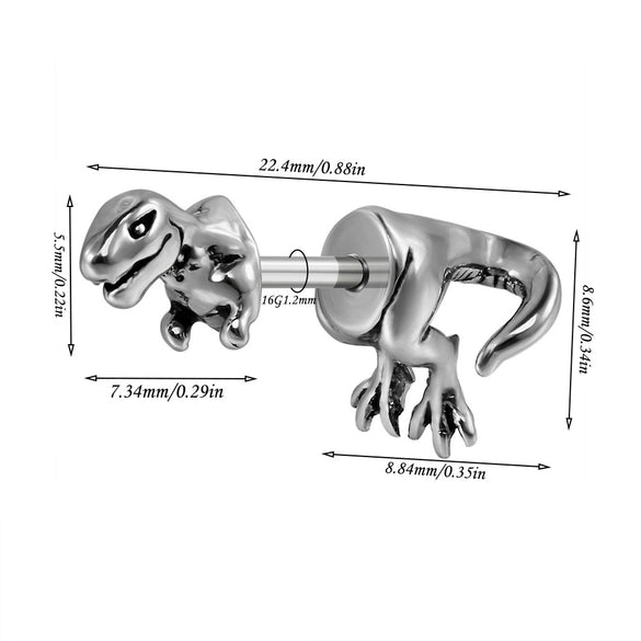 Stainless Steel Animal Geometric Punk Polished Earrings