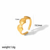 Stainless Steel Animal Geometric Style Ring With Marine Elements Like Hippocampus Scallop Starfish And Electroplating