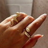 Stainless Steel Animal Geometric Style Ring With Marine Elements Like Hippocampus Scallop Starfish And Electroplating