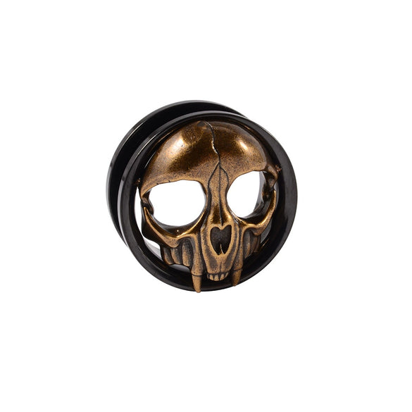 Stainless Steel Animal Shaped Electroplated Earrings Horn Bee Snake Skull