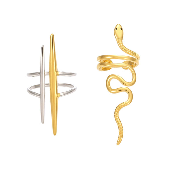 316L Stainless Steel Animal Shaped Electroplated Hand Jewelry Ring