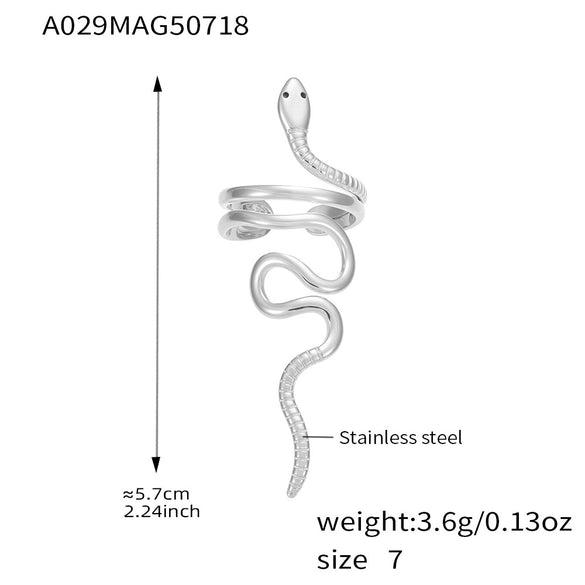 316L Stainless Steel Animal Shaped Electroplated Hand Jewelry Ring