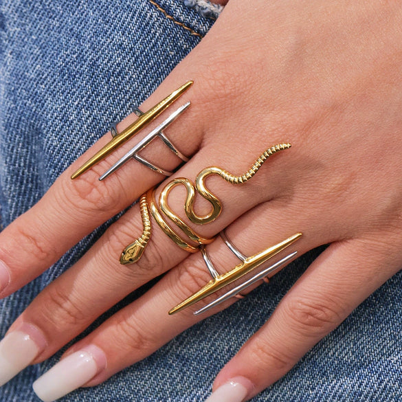 316L Stainless Steel Animal Shaped Electroplated Hand Jewelry Ring