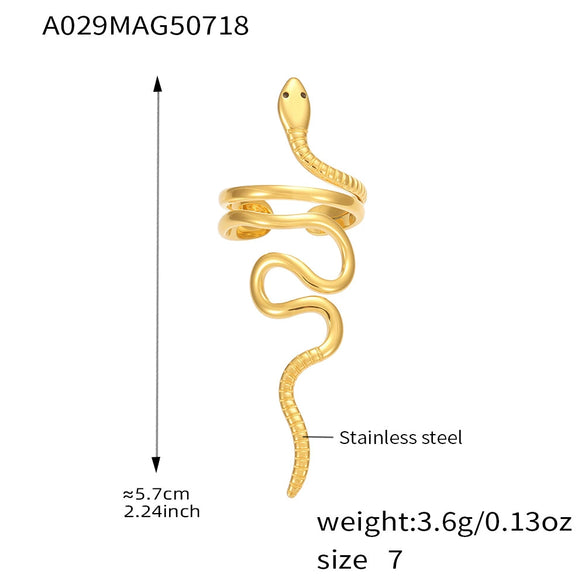 316L Stainless Steel Animal Shaped Electroplated Hand Jewelry Ring