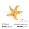 Stainless Steel Animal Star Pattern Electroplated Brooch