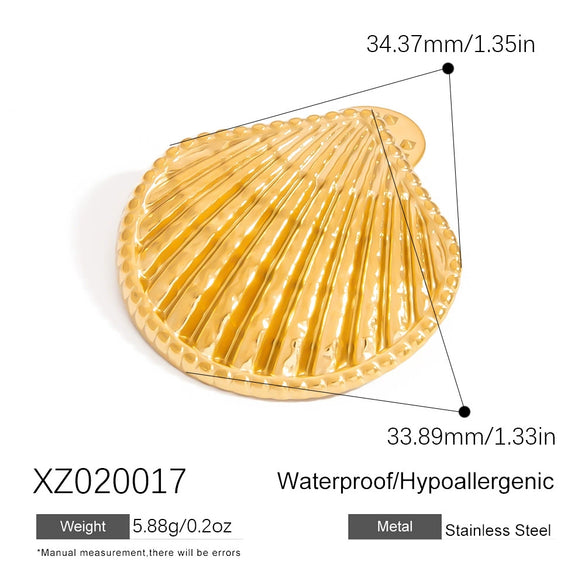 Stainless Steel Animal Star Pattern Electroplated Brooch