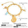 Stainless Steel Animal Style Geometric Ushaped Star Marine Life Electroplated Bracelets