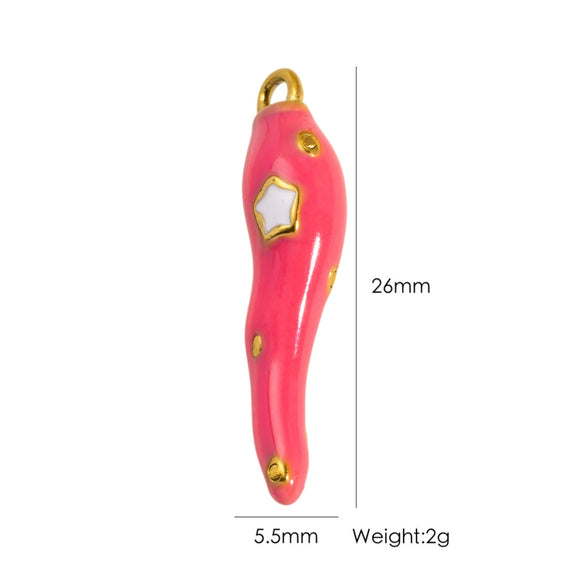 Stainless Steel Animal Style Oil Dripping Marine Series Pendant Diy Jewelry Accessories With Real Gold Electroplated Dolphin And Tropical Fish