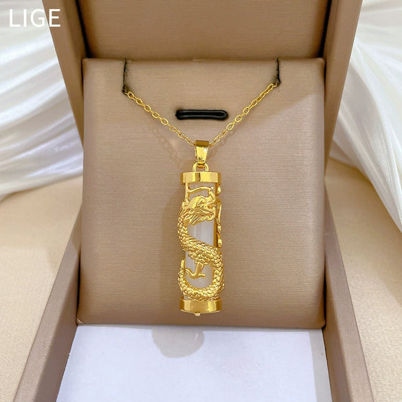 Stainless Steel Animal Zodiac Cartoon Style Pendant Necklace For Women And Men