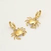 Stainless Steel Animal Zodiac Crab Fashion Earrings With Electroplating Design For Women