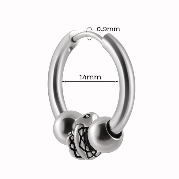 Stainless Steel Animal Zodiac Geometric Leaf Snakeshaped Skull Ear Buckle Earrings And Ear Bone Ring With Electroplating