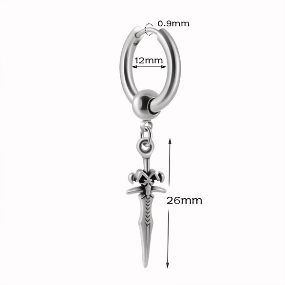 Stainless Steel Animal Zodiac Geometric Leaf Snakeshaped Skull Ear Buckle Earrings And Ear Bone Ring With Electroplating