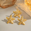 Stainless Steel Animal Zodiac Geometric Starfish Style Ring Earrings Electroplated Women's Jewelry