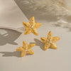 Stainless Steel Animal Zodiac Geometric Starfish Style Ring Earrings Electroplated Women's Jewelry