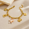 Stainless Steel Animal Zodiac Pendant Bracelet With Electroplating