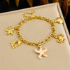 Stainless Steel Animal Zodiac Pendant Bracelet With Electroplating