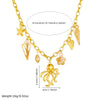 Stainless Steel Animal Zodiac Pendant Necklace With Electroplating For Women