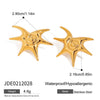 Stainless Steel Animals Geometric Irregular Starfish Vortex Spiral Earrings Electroplated
