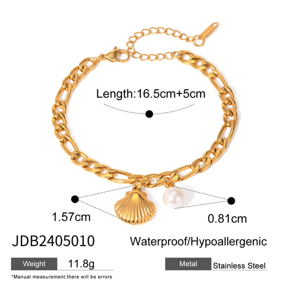 Stainless Steel Animals Zodiac Signs Ins Style Electroplated Ocean Inspired Necklace And Bracelet