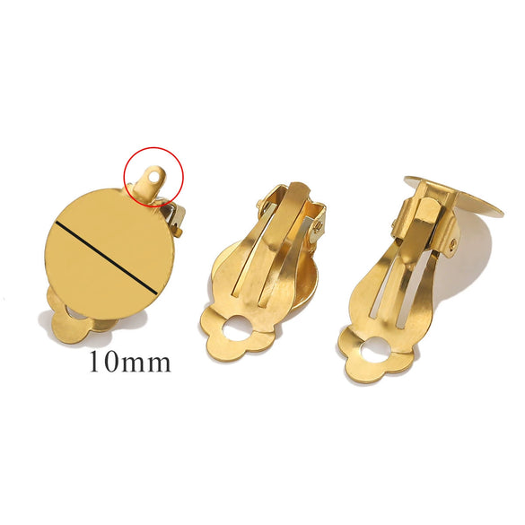Stainless Steel Antiallergy Electroplated Diy Handmade Ear Clip Jewelry