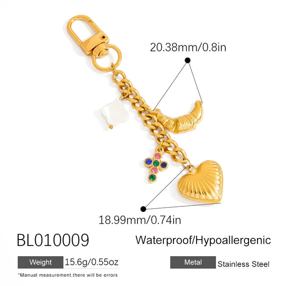 Stainless Steel Bag Chain Jewelry Accessories Electroplated Minimalist Style