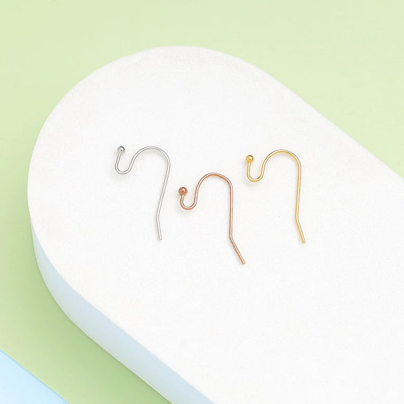 Stainless Steel Ball Head Fashion Geometric Ear Hooks Jewelry Accessories