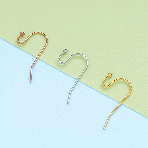 Stainless Steel Ball Head Fashion Geometric Ear Hooks Jewelry Accessories