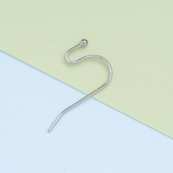 Stainless Steel Ball Head Fashion Geometric Ear Hooks Jewelry Accessories