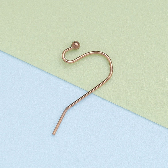 Stainless Steel Ball Head Fashion Geometric Ear Hooks Jewelry Accessories