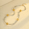Stainless Steel Ball Necklace Electroplating Fashion Style