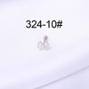 Stainless Steel Ball Puncture Earrings Cartoon Style With Flower Pattern Electroplated