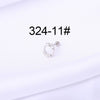 Stainless Steel Ball Puncture Earrings Cartoon Style With Flower Pattern Electroplated