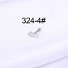 Stainless Steel Ball Puncture Earrings Cartoon Style With Flower Pattern Electroplated