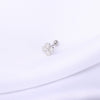 Stainless Steel Ball Puncture Earrings Cartoon Style With Flower Pattern Electroplated