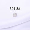 Stainless Steel Ball Puncture Earrings Cartoon Style With Flower Pattern Electroplated