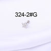 Stainless Steel Ball Puncture Earrings Cartoon Style With Flower Pattern Electroplated