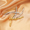 Stainless Steel Bamboo Elbow Pendant Vacuum Plating Casting Jewelry Accessories