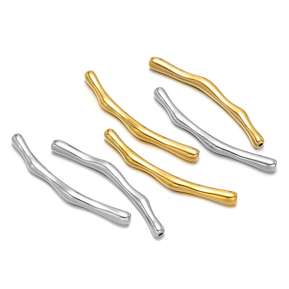 Stainless Steel Bamboo Elbow Pendant Vacuum Plating Casting Jewelry Accessories