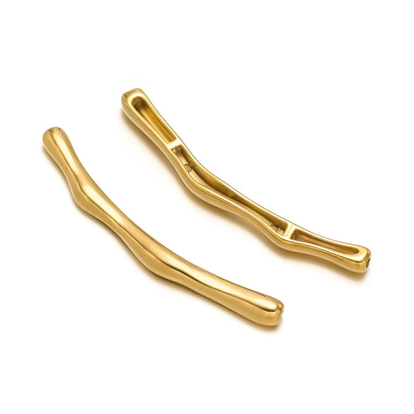 Stainless Steel Bamboo Elbow Pendant Vacuum Plating Casting Jewelry Accessories