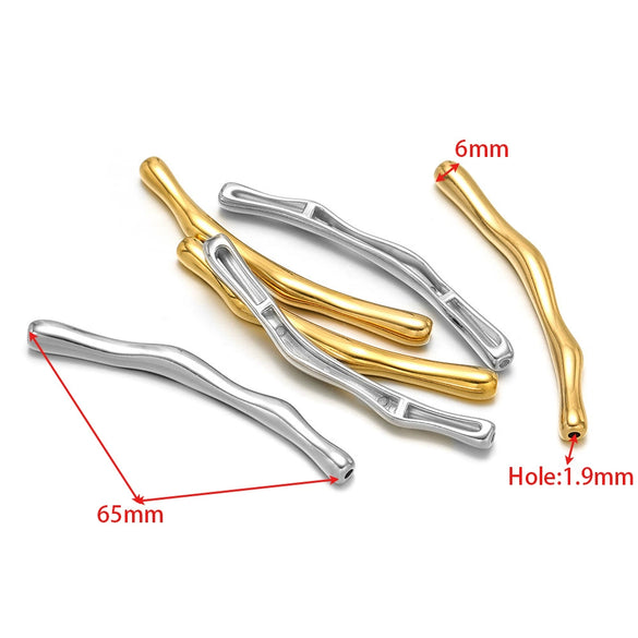 Stainless Steel Bamboo Elbow Pendant Vacuum Plating Casting Jewelry Accessories
