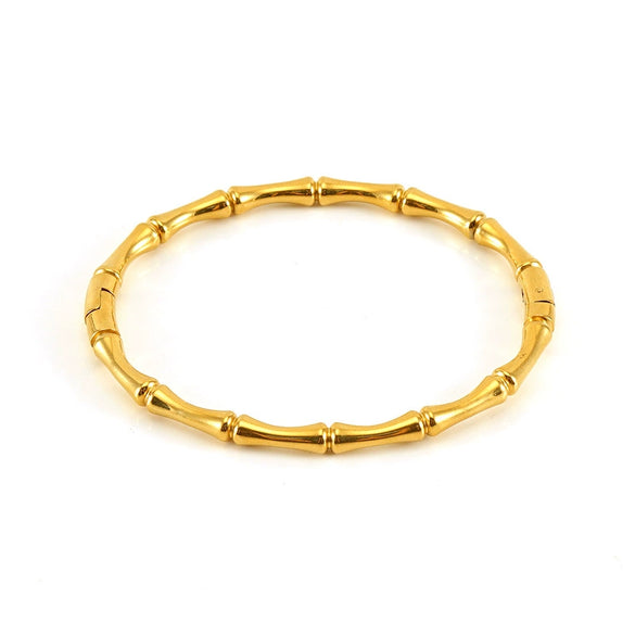 Stainless Steel Bamboo Retro Style Fashion Electroplated Bracelet